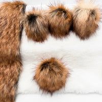 Canadian Fox Long Pile Lux Faux Fur Quick Connect Pom Pom