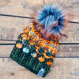 Autumn Fire Lux Faux Fur Quick Connect Pom Pom