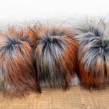 Autumn Fire Lux Faux Fur Quick Connect Pom Pom