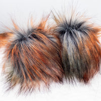 Autumn Fire Lux Faux Fur Quick Connect Pom Pom