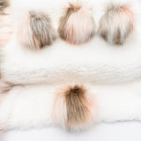 Neapolitan Jacquard Short Pile Lux Faux Fur Quick Connect Pom Pom