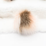 Neapolitan Jacquard Short Pile Lux Faux Fur Quick Connect Pom Pom