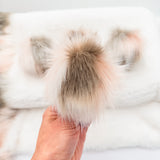 Neapolitan Jacquard Short Pile Lux Faux Fur Quick Connect Pom Pom