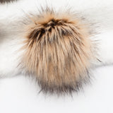 Baby Tundra Wolf Lux Faux Fur Quick Connect Pom Pom