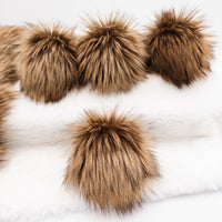 Tundra Wolf Long Pile Lux Faux Fur Quick Connect Pom Pom