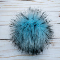 Blue Husky Lux Faux Fur Quick Connect Pom Pom