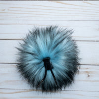 Blue Husky Lux Faux Fur Quick Connect Pom Pom