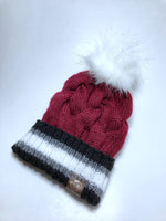 Nor'easter Knits LI Vikings Hockey Long Trail Cable Knit Beanie Hat
