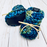Azul Verde Luxury Crochet Baby Booties