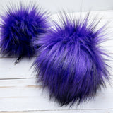 Purple Husky Lux Faux Fur Quick Connect Pom Pom