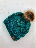 The Gibbon Beanie: Teal Feather 100% Pure Merino Wool