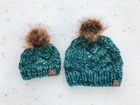 The Gibbon Beanie: Teal Feather 100% Pure Merino Wool