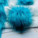 Turquois Husky Lux Faux Fur Quick Connect Pom Pom