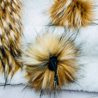Sea Salted Caramel Lux Faux Fur Quick Connect Pom Pom