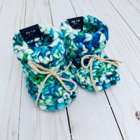Blue Lagoon Luxury Crochet Baby Booties