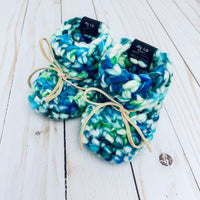 Blue Lagoon Luxury Crochet Baby Booties